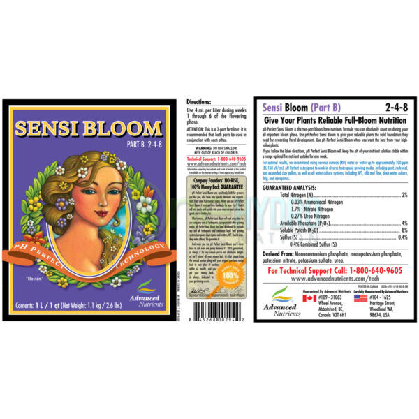 Advanced Nutrients Sensi Bloom Part B 1L - Image 2