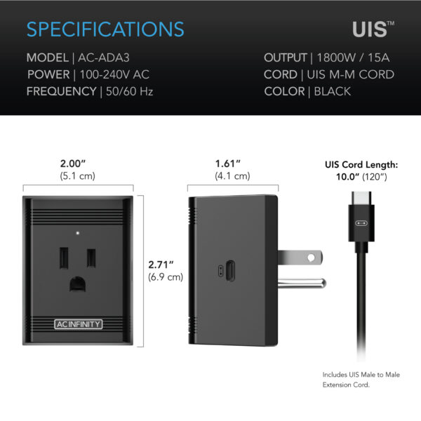 AC INFINITY UIS CONTROL PLUG - Image 4