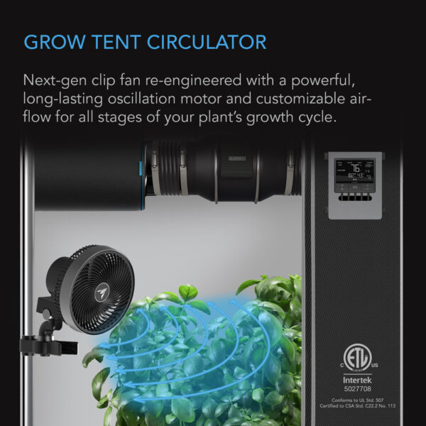 AC Infinity S6 6" OSCI Clip Fan - Image 2