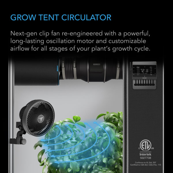 AC INFINITY S9 9" OSCI CLIP FAN - Image 7
